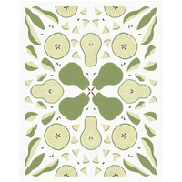 Retro Pear Otomi -Paper Art-18"x22"