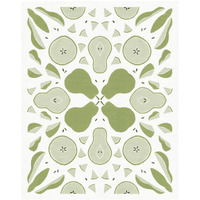 Retro Pear Otomi Monotone -Paper Art-18&quotx22"