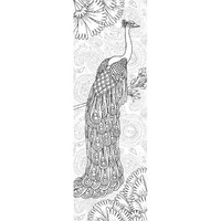 Boho Peacocks I -Paper Art-26"x74"