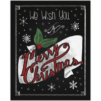 Christmas Chalkboard I -Paper Art-18"x22"