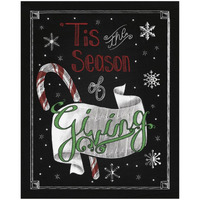 Christmas Chalkboard III -Paper Art-18"x22"