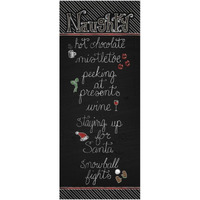 Christmas Chalkboard Naughty -Paper Art-26"x62"