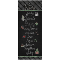 Christmas Chalkboard Nice -Paper Art-22"x52"