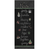 Christmas Chalkboard Nice -Paper Art-26"x62"