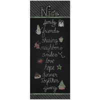 Christmas Chalkboard Nice -Paper Art-32"x77"