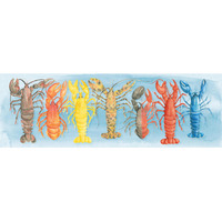 A Rare Catch Red Lobster -Paper Art-38"x14"