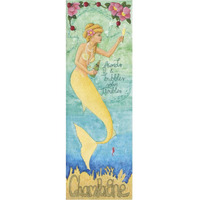 Nouveau Mermaid Champagne -Paper Art-26"x74"