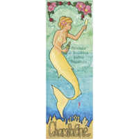 Nouveau Mermaid Champagne v2 -Paper Art-14"x38"