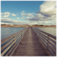 Bridge to the Beach -Paper Art-26"x26"