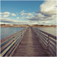 Bridge to the Beach -Paper Art-32"x32"