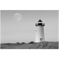 Moon over Marthas Vineyard BW -Paper Art-32"x22"