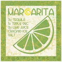 Cocktail Recipes - Margarita -Paper Art-26"x26"