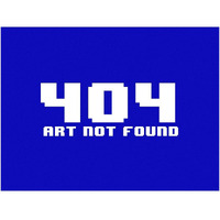 Virtual Messages in the Real World - 404 Rectangle Blue -Paper Art-18&quotx14"