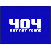 Virtual Messages in the Real World - 404 Rectangle Blue -Paper Art-34"x26"