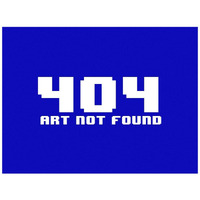 Virtual Messages in the Real World - 404 Rectangle Blue -Paper Art-42"x32"