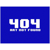 Virtual Messages in the Real World - 404 Rectangle Blue -Paper Art-50"x38"