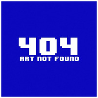 Virtual Messages in the Real World - 404 Square Blue -Paper Art-26"x26"