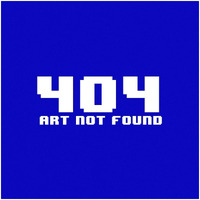 Virtual Messages in the Real World - 404 Square Blue -Paper Art-32"x32"