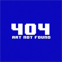 Virtual Messages in the Real World - 404 Square Blue -Paper Art-38"x38"