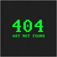 Virtual Messages in the Real World - 404 Square Green -Paper Art-20"x20"