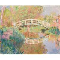 Japanese Footbridge, Giverny, 1895 -Paper Art-18"x14.96"