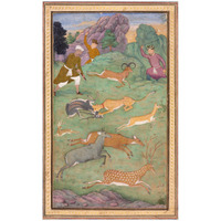 Antelope and Deer Hunt, c. 1607-1608 -Paper Art-20.634"x32"