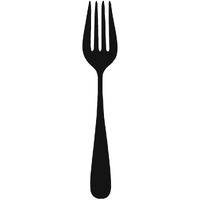 Mealtime: Black on White - Fork -Paper Art-14"x38"