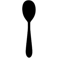 Mealtime: Black on White - Spoon -Paper Art-14"x38"