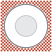 Mealtime: Picnic - Plate -Paper Art-26"x26"