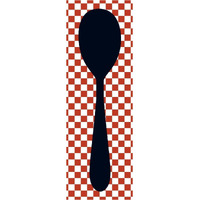 Mealtime: Picnic - Spoon -Paper Art-14"x38"