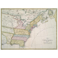 American Revolutionary Era Map, 1782 -Paper Art-42"x32"