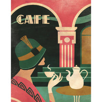 Art Deco Cafe -Paper Art-24"x30"