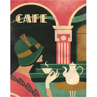 Art Deco Cafe -Paper Art-30"x37"