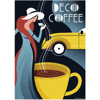 Deco Coffee -Paper Art-20"x26"