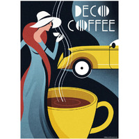 Deco Coffee -Paper Art-38"x50"