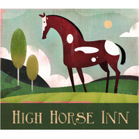 High Horse Inn -Paper Art-18"x16.08"