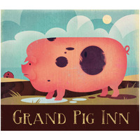 Grand Pig Inn -Paper Art-32"x28.4"