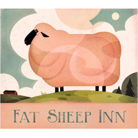 Fat Sheep Inn -Paper Art-18"x16.08"