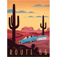 Route 66 -Paper Art-14"x18"