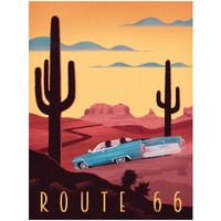 Route 66 -Paper Art-20"x26"