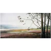 Bolinas Lagoon Fog -Paper Art-26"x14"