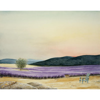 Lavender Field of Dreams -Paper Art-30"x24"