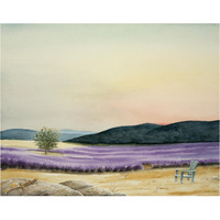 Lavender Field of Dreams -Paper Art-37"x30"