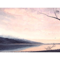 Morning Glory on Bolinas Lagoon -Paper Art-50"x38"