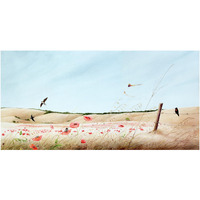 Poppy Field -Paper Art-62"x32"