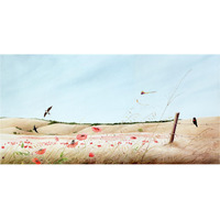 Poppy Field -Paper Art-74"x38"