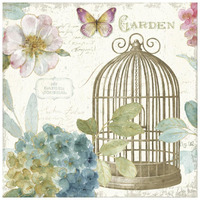 Rainbow Seeds Floral Birdcage III v2 -Paper Art-26"x26"