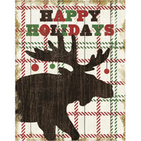 Simple Living Holiday Moose -Paper Art-30"x37"