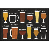 Craft Beer List -Paper Art-32"x22"