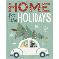 Holiday on Wheels I -Paper Art-18"x22"